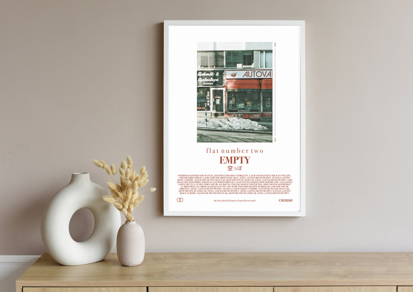flat number two 'Empty' Print